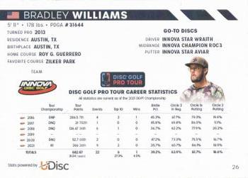 2022 Disc Golf Pro Tour #26 Bradley Williams Back